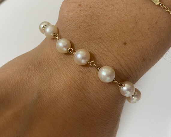 Gorgeous Estate 14k Yellow Gold and Natural Pearl… - image 2