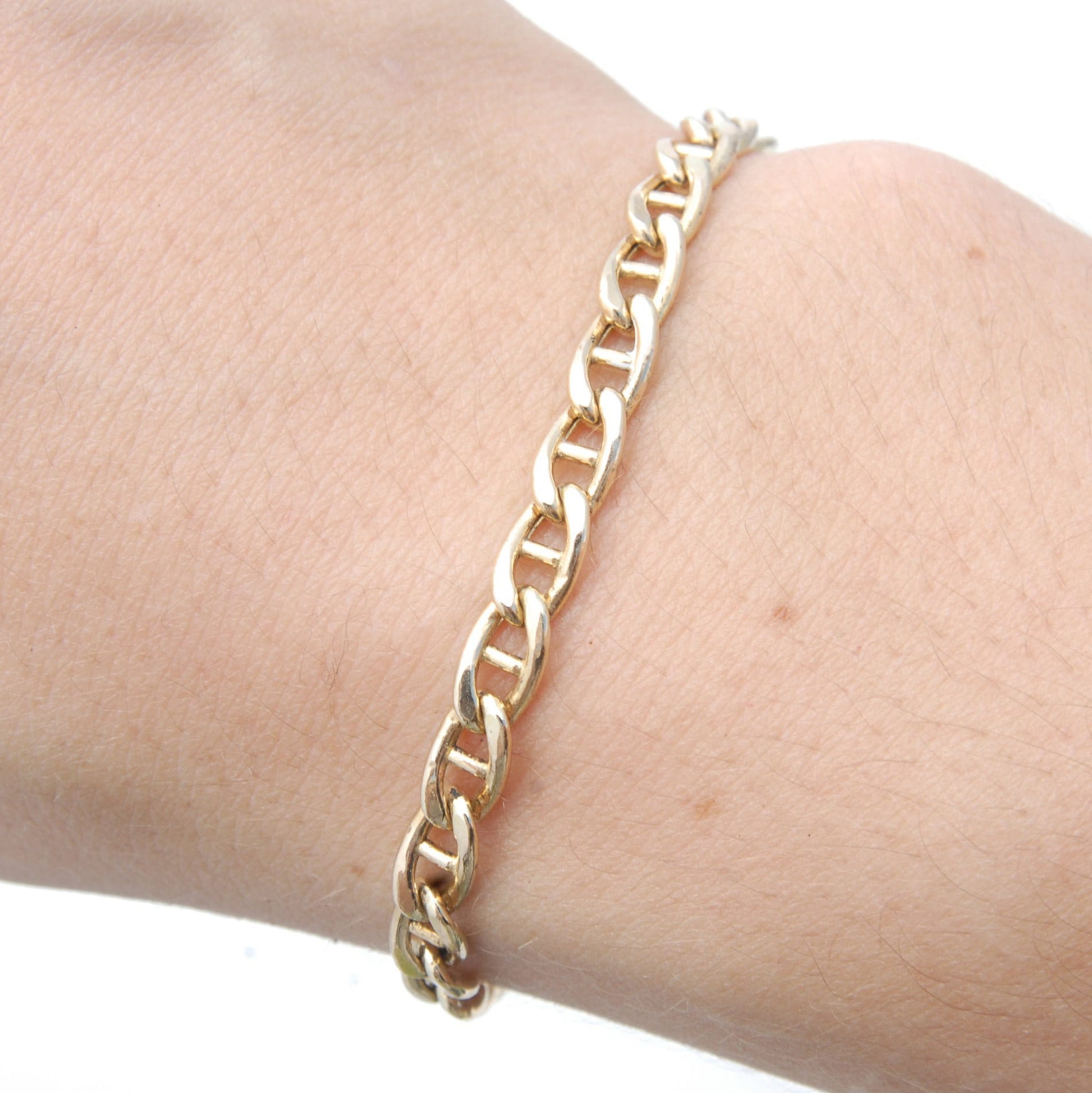 ANCHOR LINK BRACELET 14K Etsy