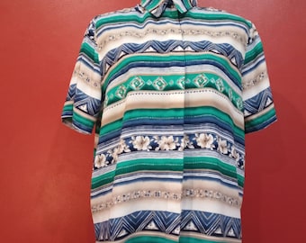 Chemise boutonnée à manches courtes Alfred Dunner vintage taille 12