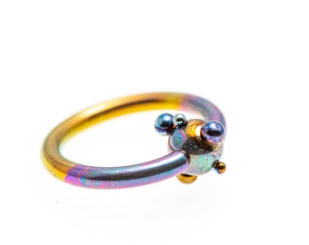 16G Ball Closure Ring Titanium Captive Bead Ring Daith Piercing Nose Septum Hoops Ear Lip Rings Piercing 1,2X8X3mm