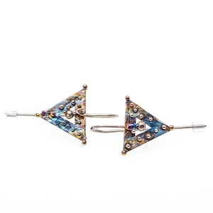 Titanium Triangle earrings - Geometric Hypoallergenic Cute Earrings - Titanium Jewelry From Finland