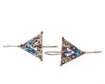 Titanium Triangle earrings - Geometric Hypoallergenic Cute Earrings - Titanium Jewelry From Finland