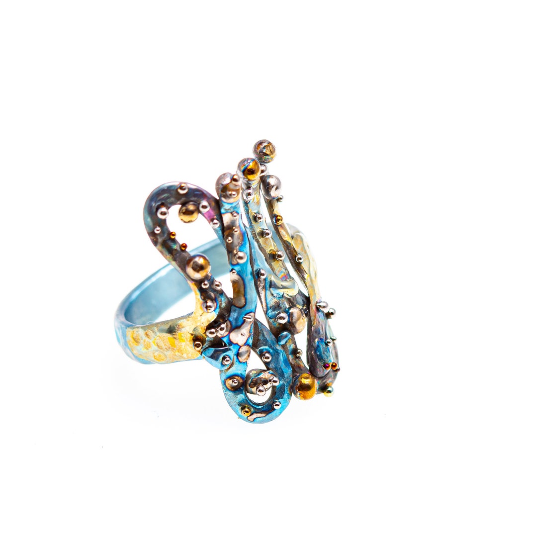 Titanium Statement Ring. Freaky. Art Welding. Unique Piece ...