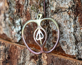 Titanium Dangle Earrings - The Magic Apple - Hypoallergenic - Lightweight Titanium earrings - Design from Finland