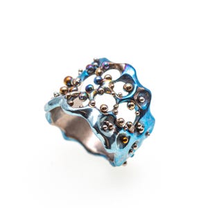 Titanium Statement Ring - Dew Point - Allergy Free Implant Grade Titanium - Design from Finland