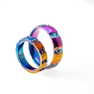 Access Code II. Titanium Engagement Hypoallergenic Lightweight Rings. Design from Finland