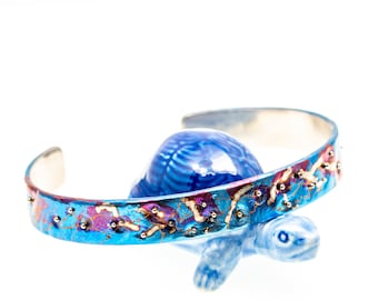 Al Manna. Titanium Bangle Cuff Bracelet  3.7 mm wide. Hand crafted in Finland by Tiqualia