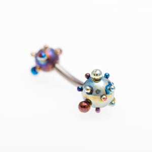 Titanium Curved Eyebrow Barbell - Belly Barbell - 16G Implant Grade Titanium