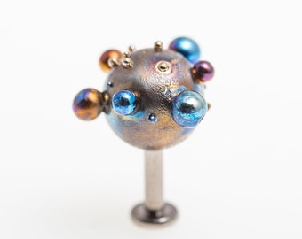 Labret Post - Conch Piercing Stud - Lip Jewelry - 16G (1.2 mm) Hypoallergenic Externally Threaded Titanium Earring