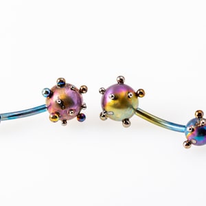 Curved Eyebrow Barbell - Daith/Rook Piercing - Belly Barbell - 14G Implant Grade Titanium