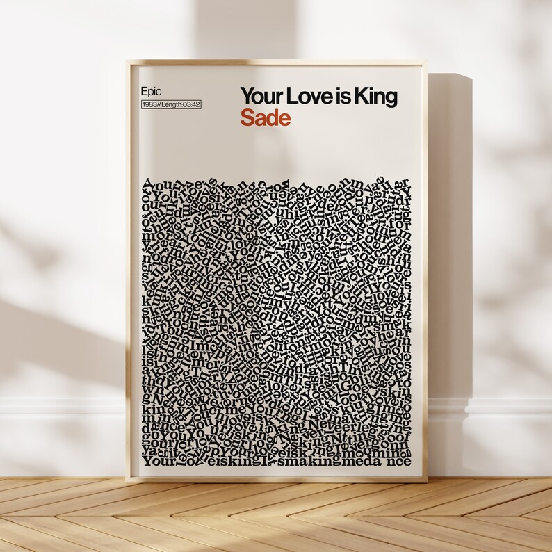 Personalisierter Songtext-Druck, Lieblingsliedtext-Druck, personalisiertes Musikposter, einzigartiges Geschenk für Musikliebhaber, Jubiläumsgeschenk Bild 8