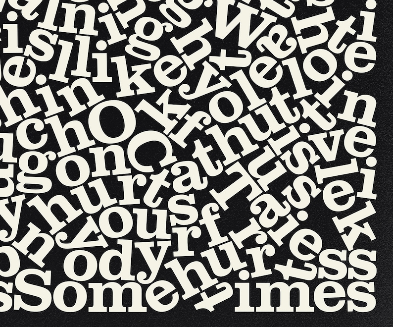 REM Poster Everybody Hurts Song Lyrics Print Unique Gift Etsy