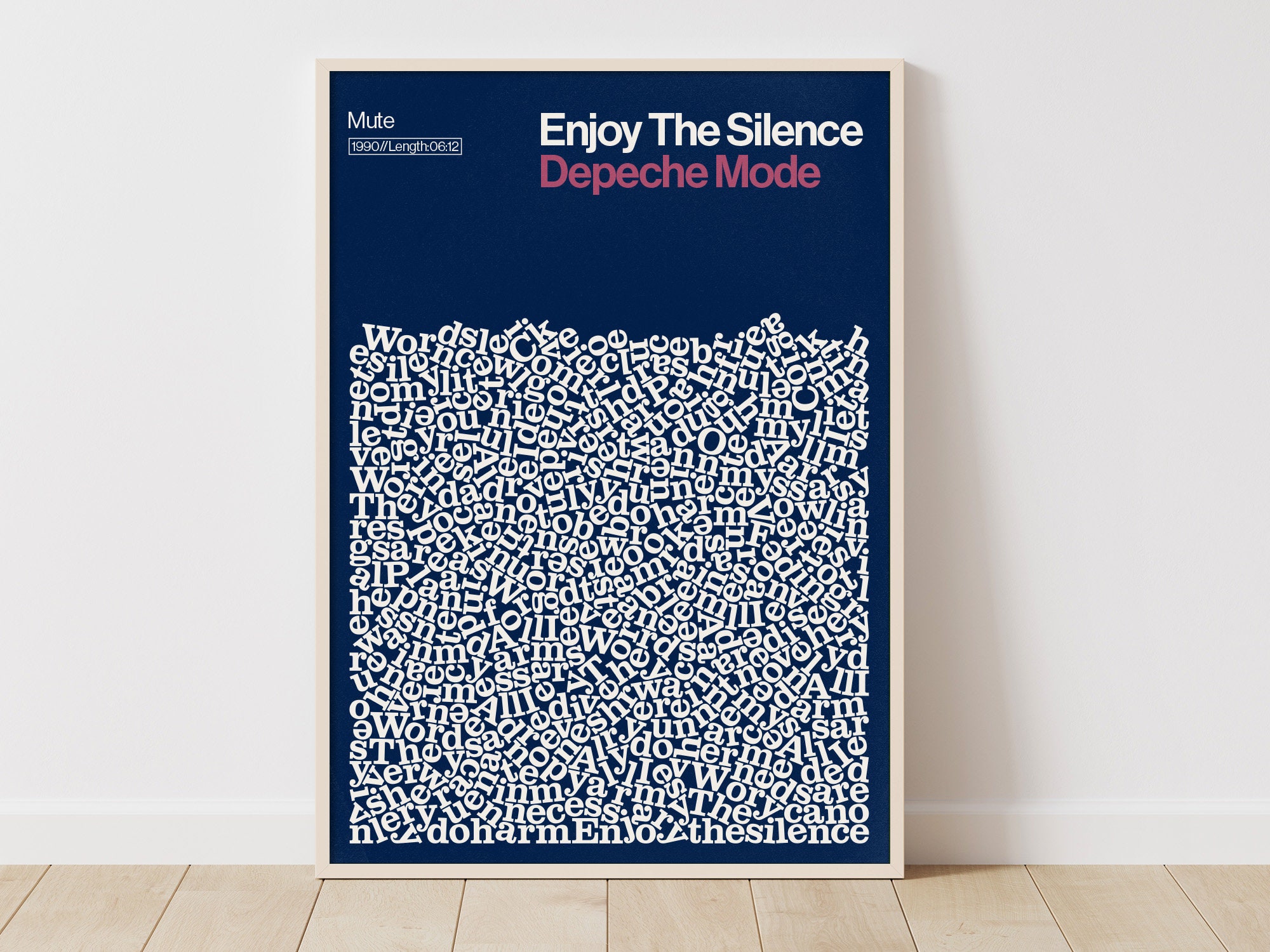 makeup spektrum Psykiatri Depeche Mode Print Song Lyrics Poster Enjoy the Silence - Etsy