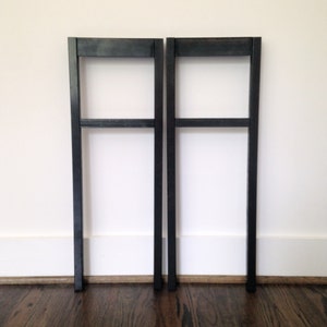Steel Console Table Legs - TWO SHELF - Steel Table Legs - Multiple Widths