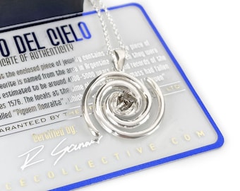 Meteorite Spiral Galaxy Necklace in Sterling Silver