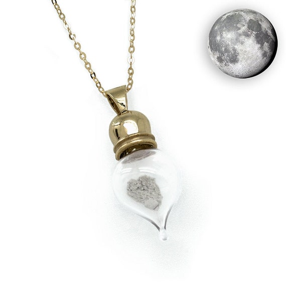 Own the Moon! Real Lunar Meteorite Moon Dust Necklace w/Sterling Silver  Chain | #1798775292