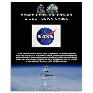 SpaceX & ISS Flown NASA Vector Label - Flown in Space - NASA