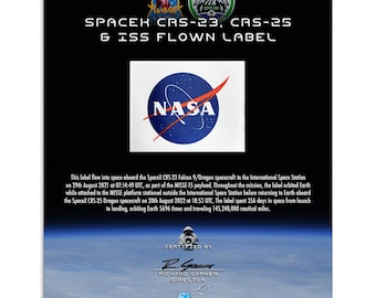 SpaceX & ISS Flown NASA Vector Label - Flown in Space - NASA
