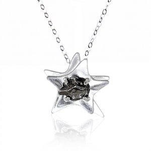 Meteorite Star Pendant in Sterling Silver