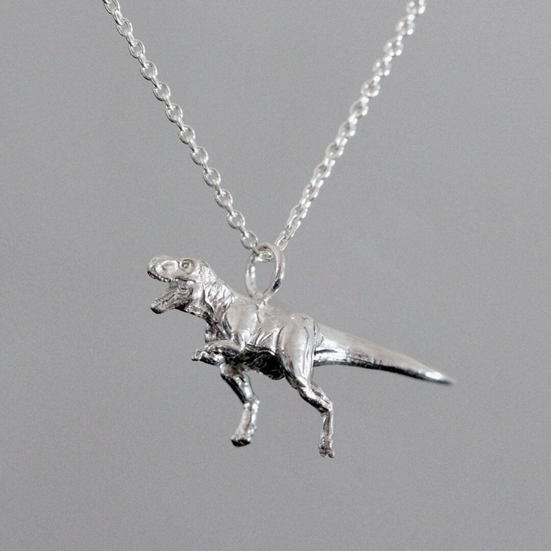 T rex necklace sterling silver deals