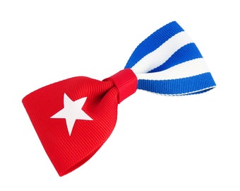 Cuban Flag Hair Bow – Cuba Girl Hair Accessories – Cute Gifts For Baby and Toddler Girls – Hair Clip For Women – Travel Gifts - Traveling