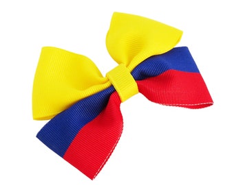 Gifts For Friends Under 25  - Hair Bow Clips For Women - Colombia - Hair Bow Clips - Handmade Hair Accessories - Star Hair Bow - Flag Bows