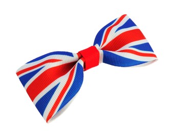 Girls Hair Bows For Sale - Baby Girls Hair Bow For Sale - British Flag - Infant Hair Clips Bows - Girls Hair Decorations - Flag Hair Bow