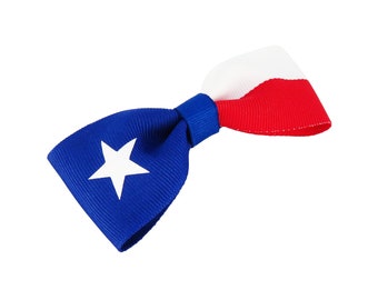 Back To School Accessories For Girls - Texas Flag - Back To School Toddler Gifts - Lone Star State - Hair Accessories For Babies - Blue Red