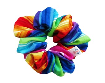 Rainbow Sarape Scrunchie - Sarape Cotton Fabric - Rainbow Scrunchies - Girls Hair Scrunchies - Girls Hair Accessories - Best Friend Gift