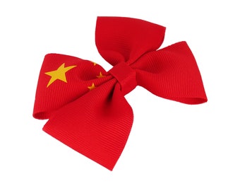 Chinese New Year - Hair Bow Clips For Women - Festival Hair Bow - Girls Hair Bows For Sale - Hair Bow Clips - Handmade Hair Accessories -