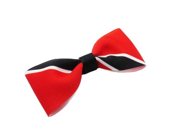 Trinidad and Tobago Flag - Red Hair Bow Headband - Trinidad Headband - Carnival Hair Accessories - Women Hair Accessories -  Red Hair Bow