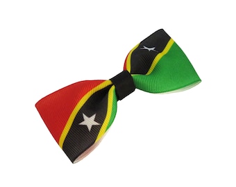St Kitts And Nevis Flag - Ponytail Holders For Girls - Hair Ties Bows - Fun Hair Accessories For Girls - National Flag Of St. Kitts - Girls