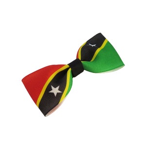 St Kitts And Nevis Flag - Ponytail Holders For Girls - Hair Ties Bows - Fun Hair Accessories For Girls - National Flag Of St. Kitts - Girls