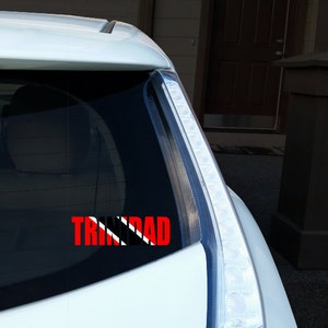Car Decal Design, Car Decal Flag, Trinidad and Tobago Flag, Custom Car Decal, Vinyl Decal, Trinidad Flag Decal, Custom Decal, Flag Decal