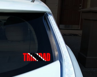 Car Decal Design, Car Decal Flag, Trinidad and Tobago Flag, Custom Car Decal, Vinyl Decal, Trinidad Flag Decal, Custom Decal, Flag Decal