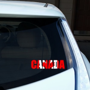 Bandera de calcomanía de automóviles, diseño de calcomanía de automóviles, colores de bandera canadiense, calcomanía de coche personalizado, calcomanía de vinilo, bandera de Canadá, calcomanías de bandera canadiense