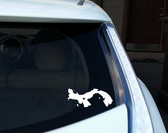 Car Decal Design, Car Decal Flag, Custom Car Decal, Vinyl Decal, Panama, Panamanian Country Decals, Custom Flag Decal, Heart Decals