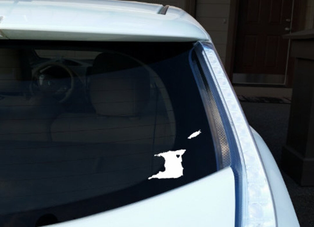 Trinidad And Tobago Outline Vinyl Decal – Laptop, Car Window Sticker, 07266