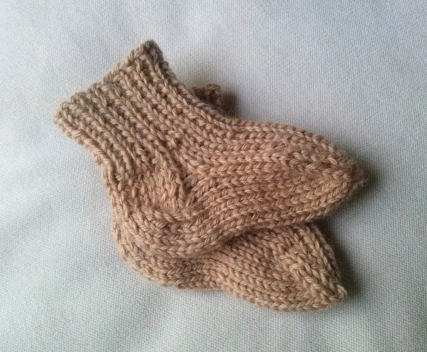 Beige / Light Brown Hand Knit Woolen Baby Socks for 69 Etsy