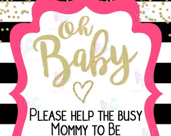 Baby Shower Sign Station Printable Free