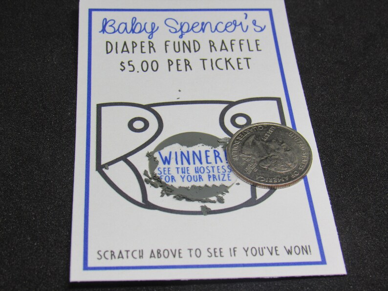Baby Shower Scratch Offs Diaper Fund Raffle Scratch Off Etsy