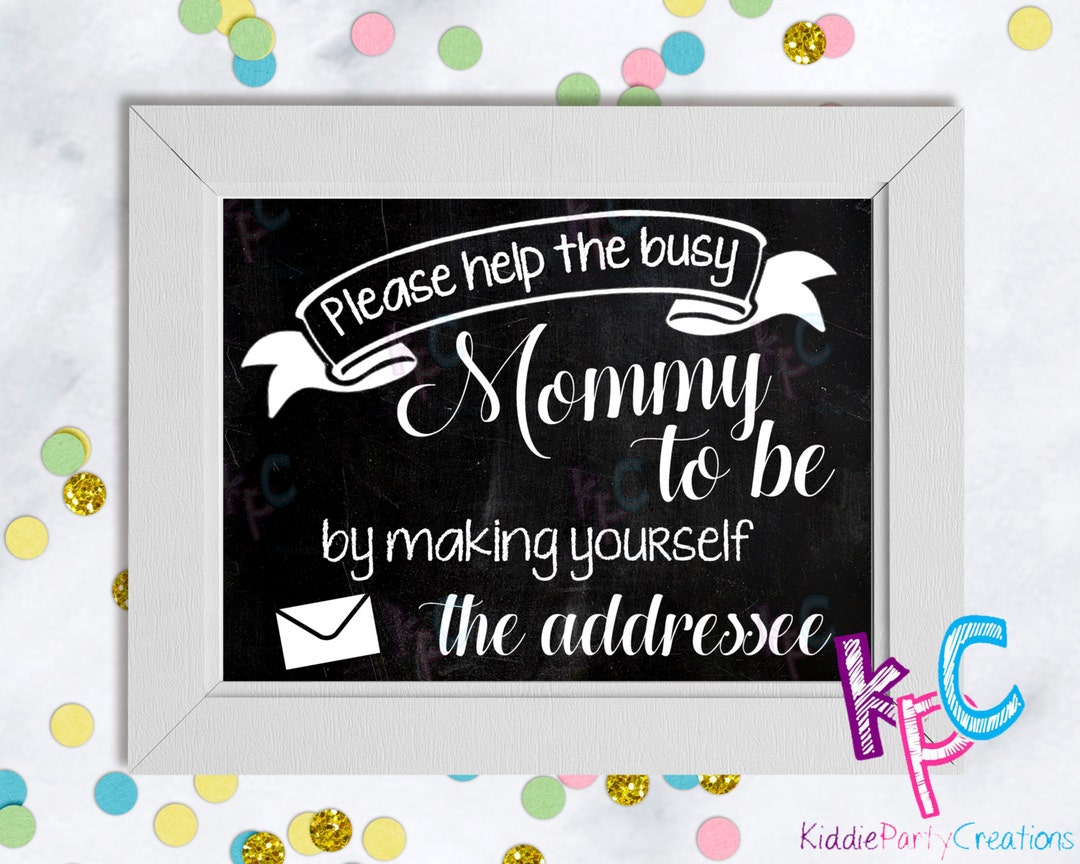 Baby Shower Chalkboard Address Station Printable 8x10 Sign - Etsy
