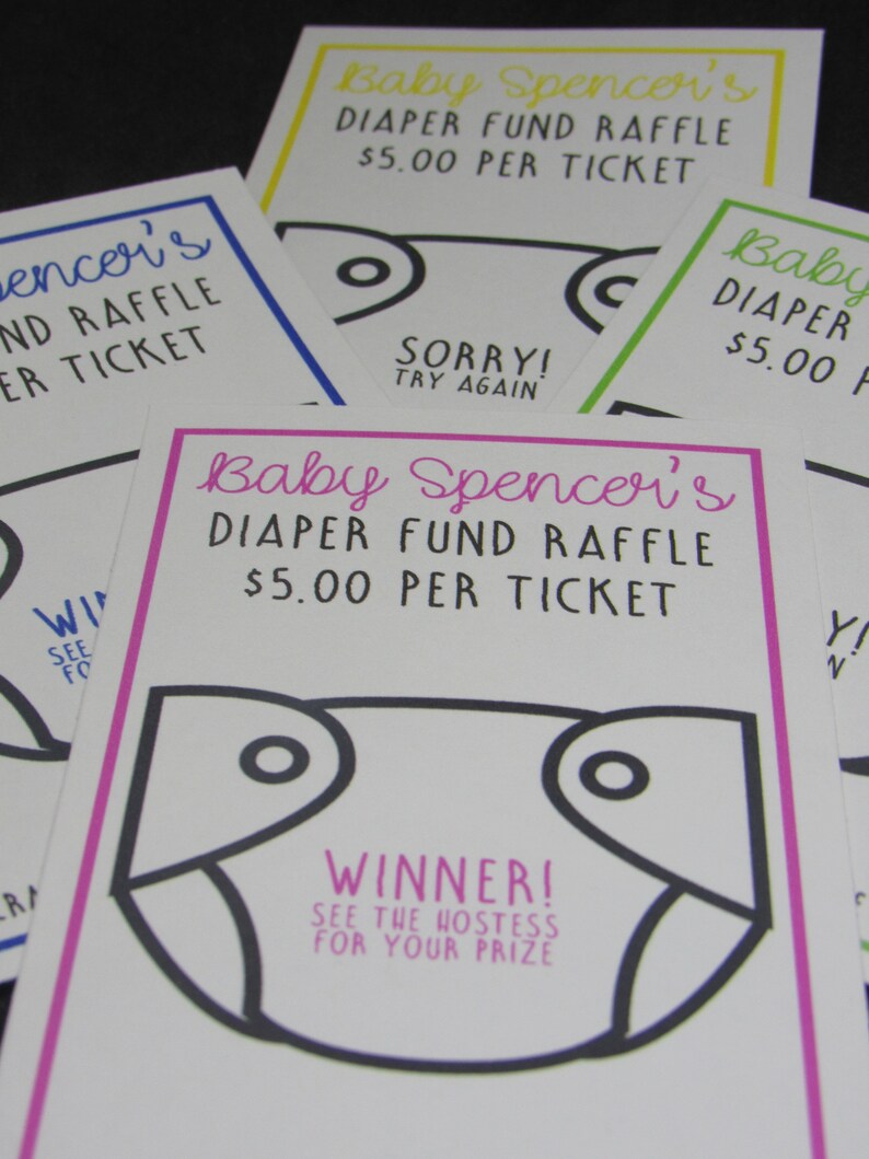 Baby Shower Scratch Offs Diaper Fund Raffle Scratch Off Etsy