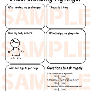 Understanding my Feelings Printable Worksheet Self Help | Etsy
