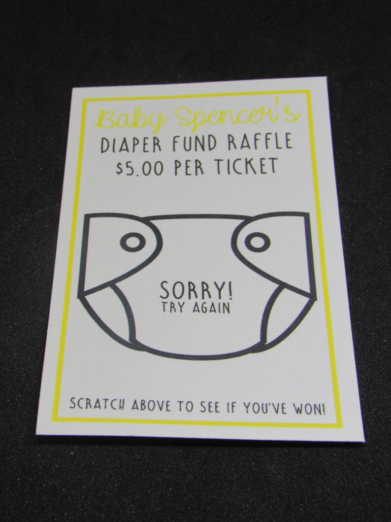 Baby Shower Scratch Offs Diaper Fund Raffle Scratch Off Etsy