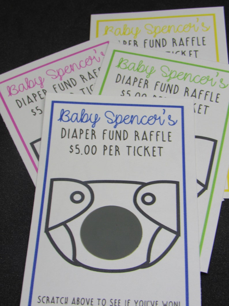 Baby Shower Scratch Offs Diaper Fund Raffle Scratch Off Etsy