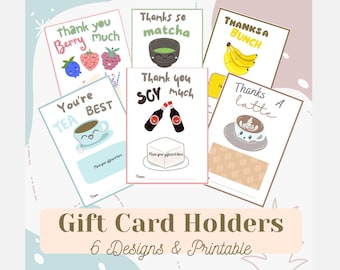 Printable Gift Card Holders,Birthday Gift,Thank you Gift,Nurse Gift,Holiday Gift,Teacher appreciation week,Teacher gift,Nurse week