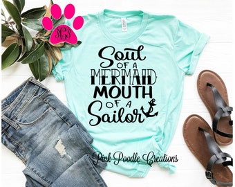 Soul of a Mermaid Unisex T-Shirt, Beach Vacation Shirt