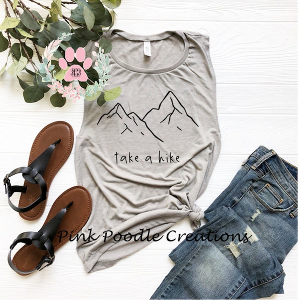 Hike Shirt, Hike Tank Top, Hiking Shirt, Hiking Tank, Hiking Gear, Hiker, Camping Shirt, Camping, Camping Tank, Tank Top, Graphic Tank