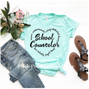 School Counselor T-Shirt, Unisex Cotton Graphic Tee